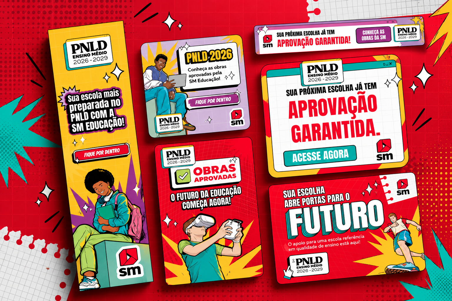 Peças de redes sociais e mídia paga do PNLD 2026