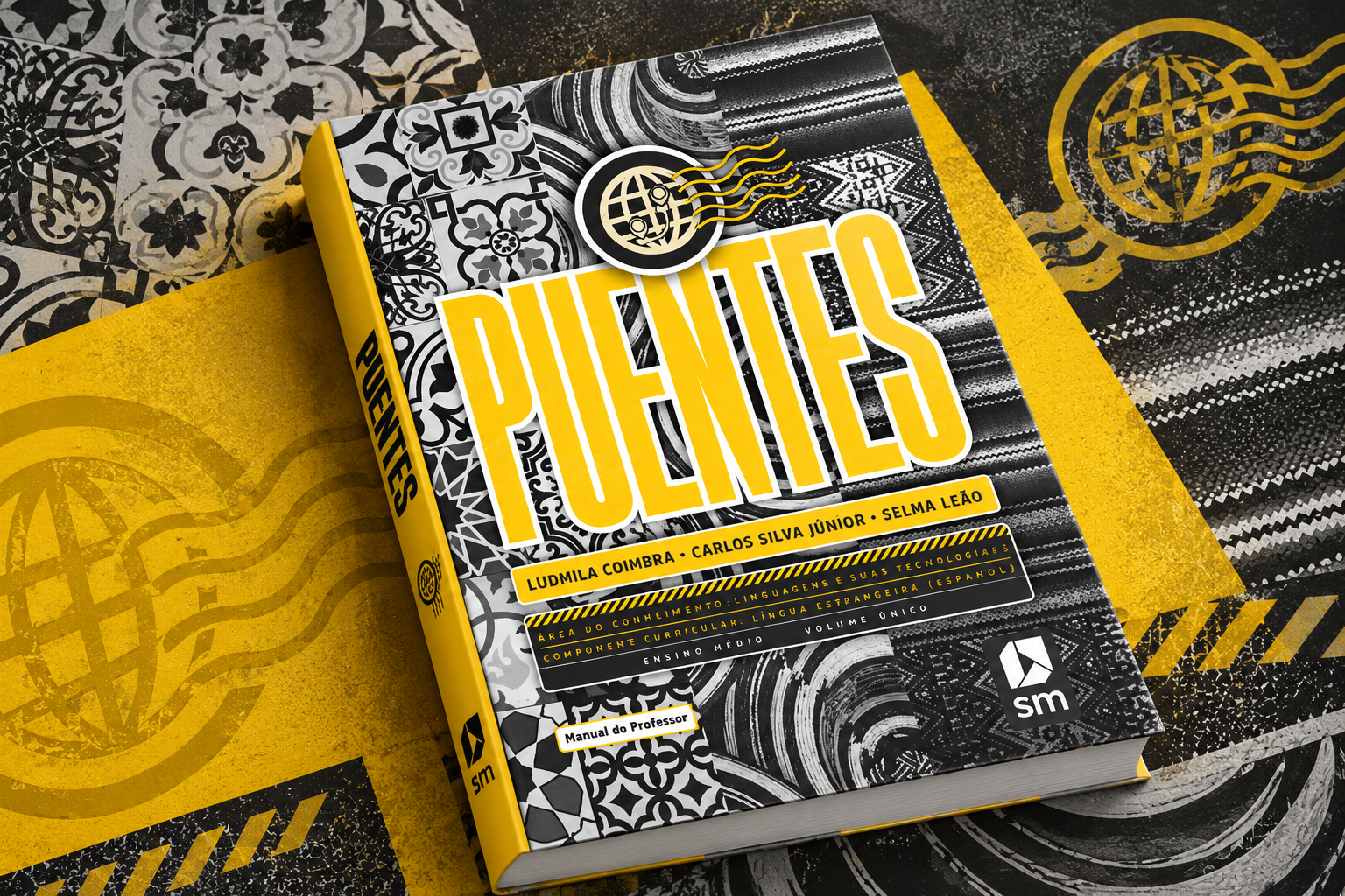Livro Puentes, da coleção de língua estrangeira
