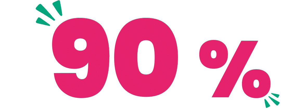 90%
