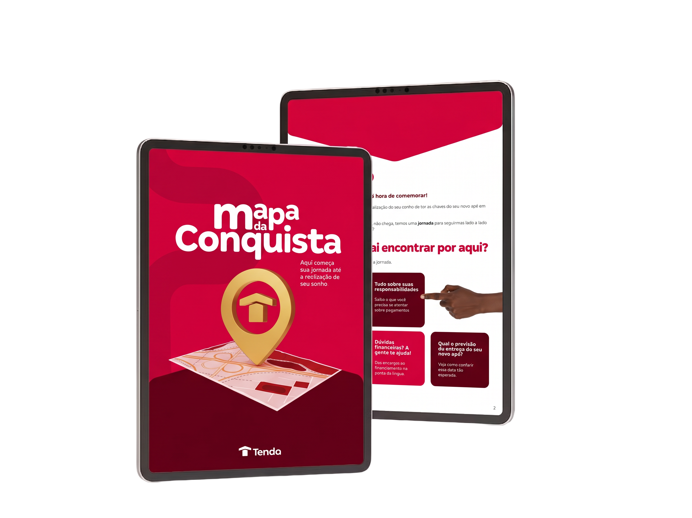 E-book Mapa da Conquista em dois tablets