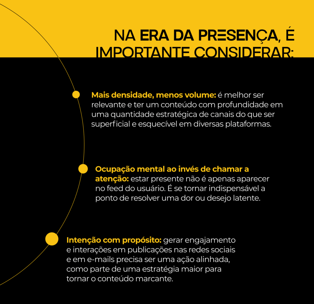 Pontos a considerar na Era da Presença. 