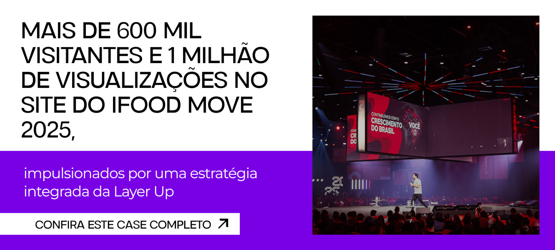 Mais de 600 mil visitantes e 1 milhão de visualizações no site do iFood Move 2025, impulsionados por uma estratégia integrada da Layer Up
